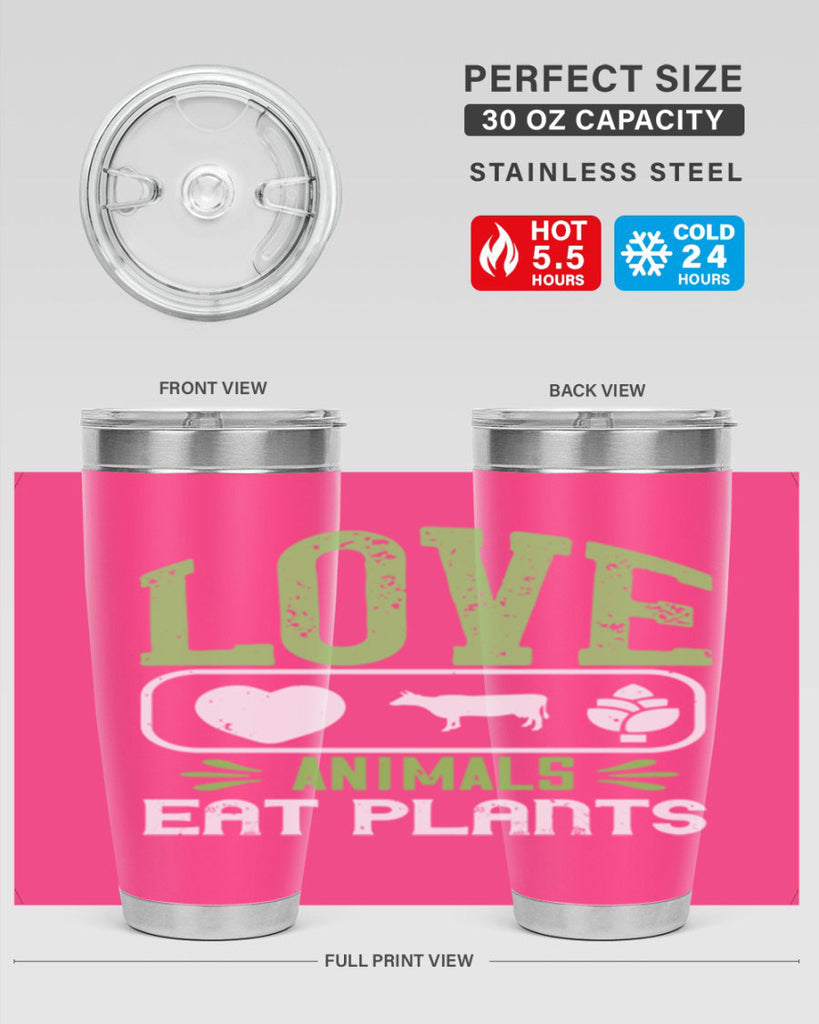 love animals eat plants 33#- vegan- Tumbler