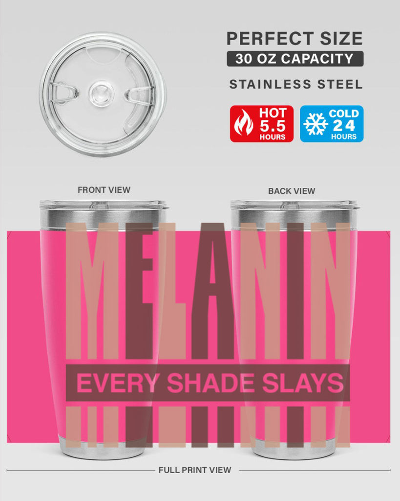 melanin every shade slays 90#- black words phrases- Cotton Tank