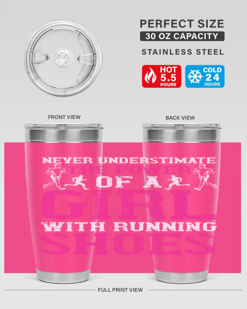 never understimate the power of a girl with running shoes 29#- running- Tumbler