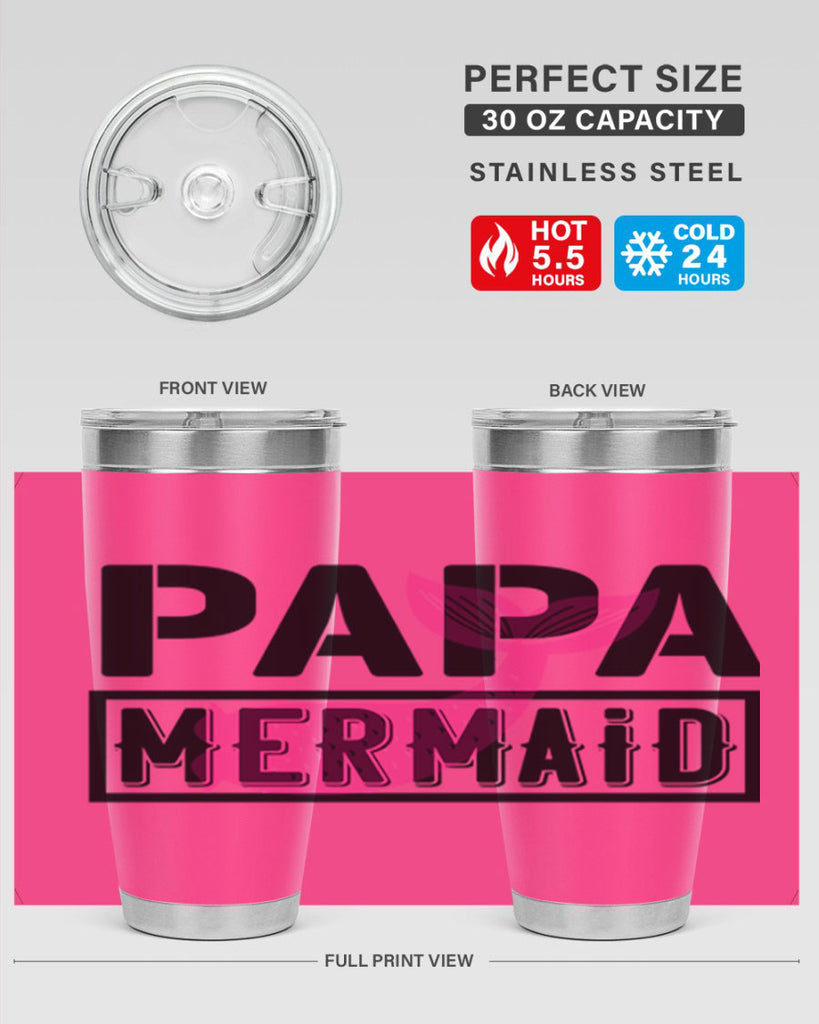 papa mermaid 533#- mermaid- Tumbler