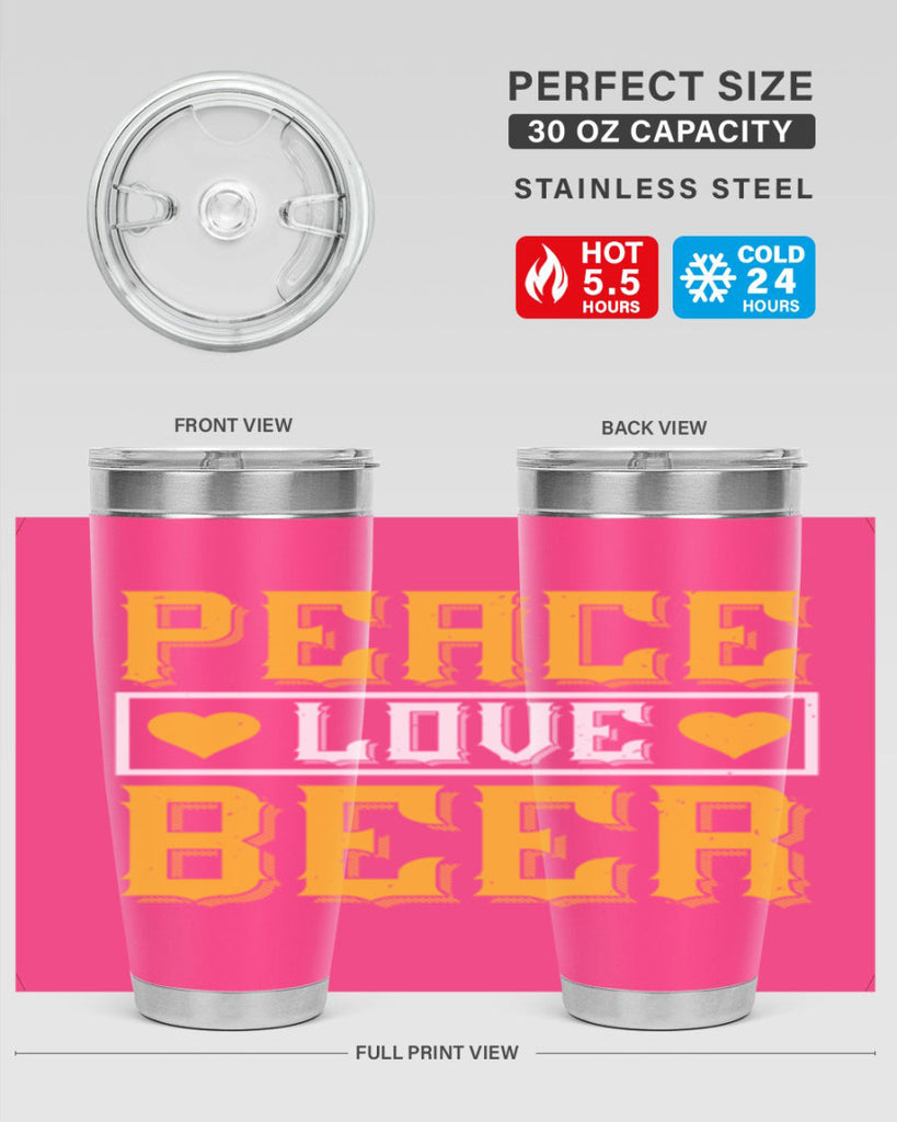 peace love beer 53#- beer- Tumbler