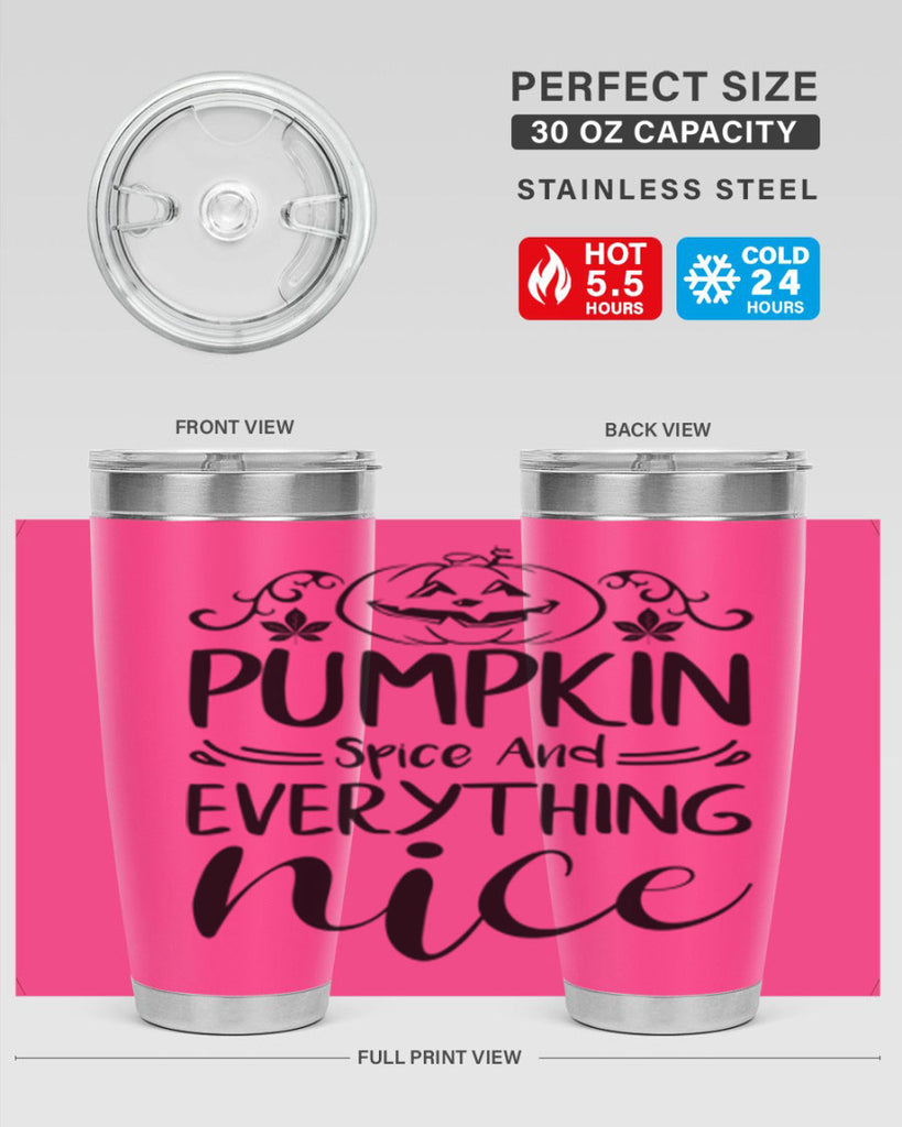 pumpkin spice and everything nice 542#- fall- Tumbler