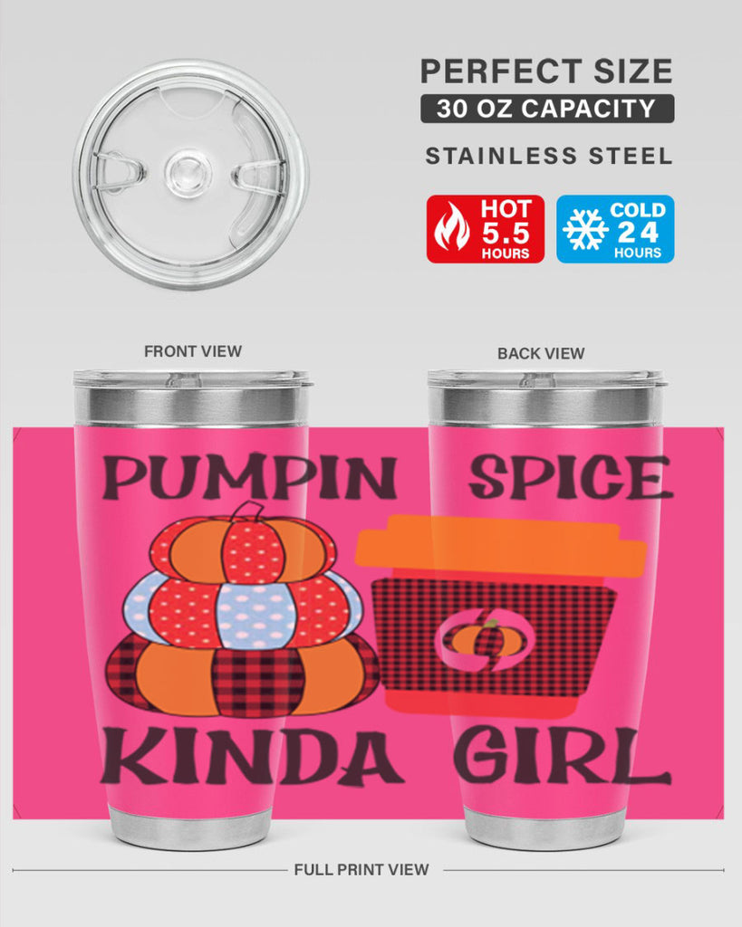 pumpkin spice kinda girl 551#- fall- Tumbler