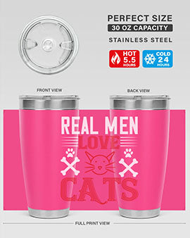 real man love cats Style 113#- cat- Tumbler