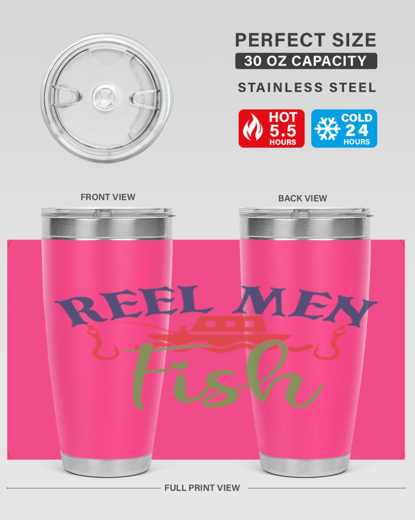 reel men fish 196#- fishing- Tumbler