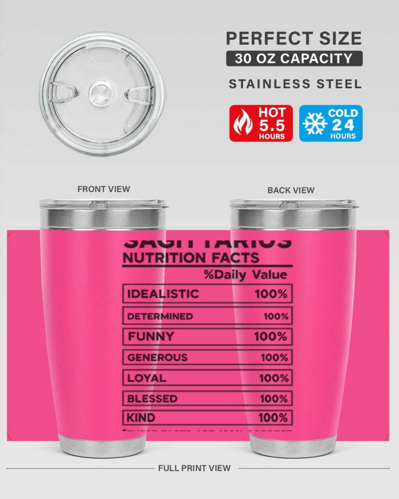 sagittarius Nutrition Facts 400#- zodiac- Tumbler