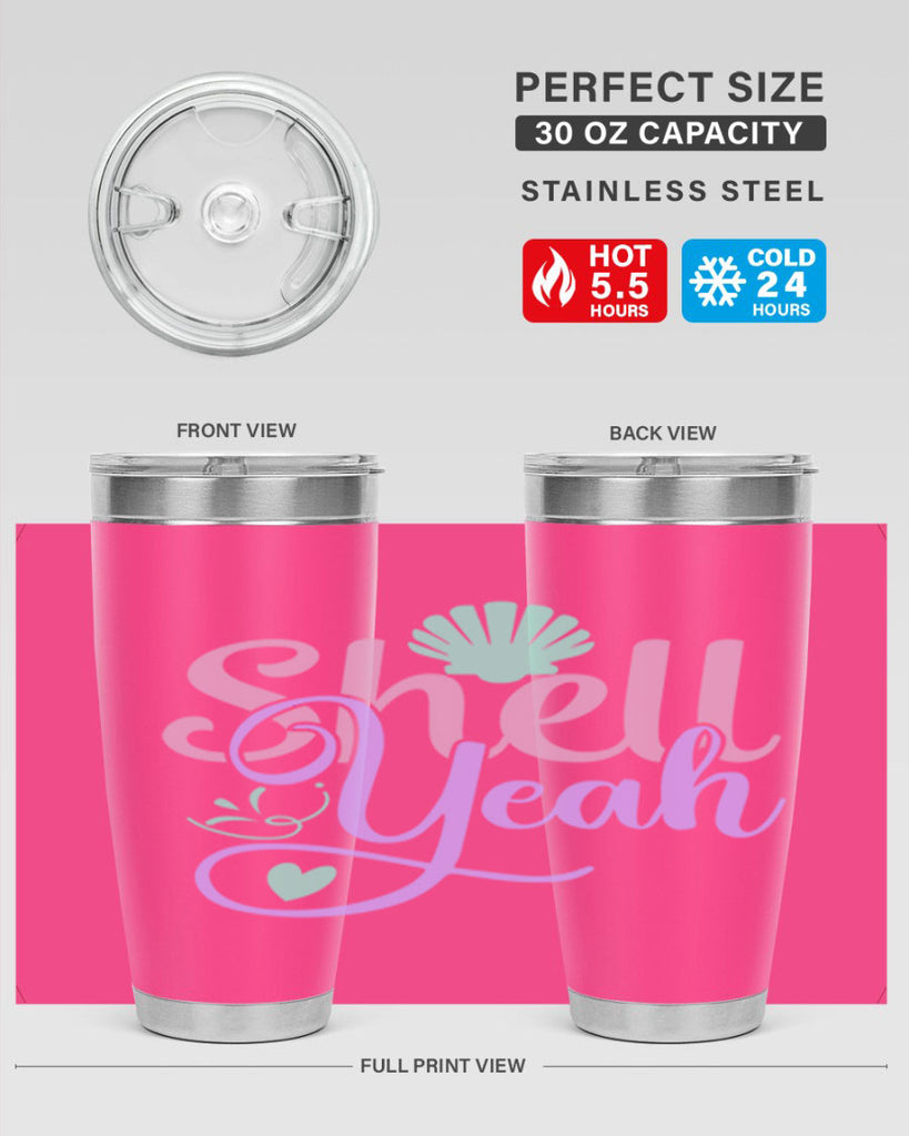 shell yeah 7#- mermaid- Tumbler