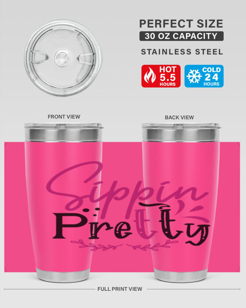 sippin pretty 161#- wine- Tumbler