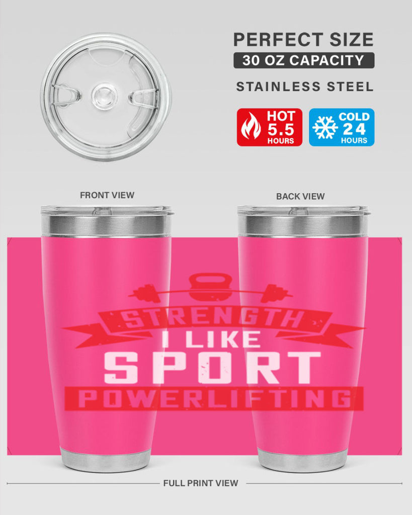 strength i like sport powerlifting 73#- gym- Tumbler