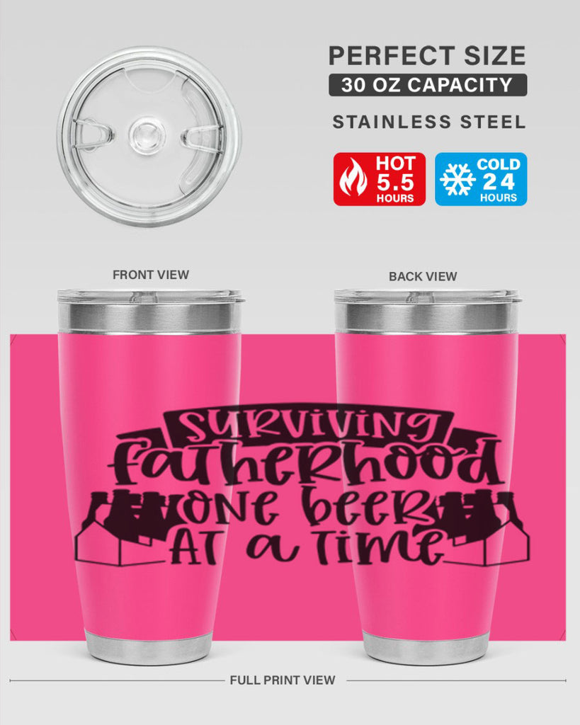surviving fatherhood one beer at a time 19#- fathers day- Tumbler