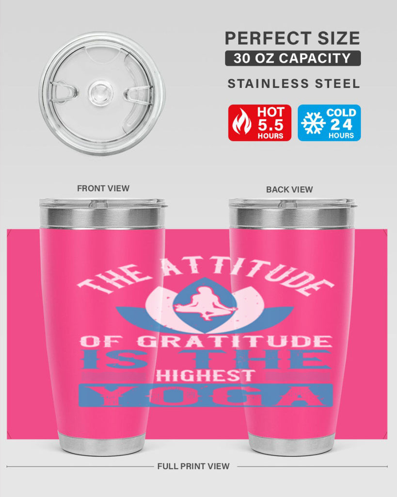 the attitude of gratitude is the highest yoga 66#- yoga- Tumbler