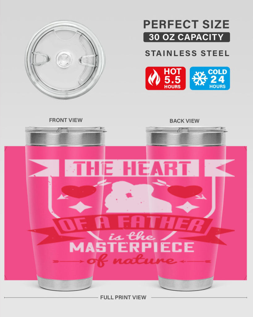 the heart of a father 159#- fathers day- Tumbler