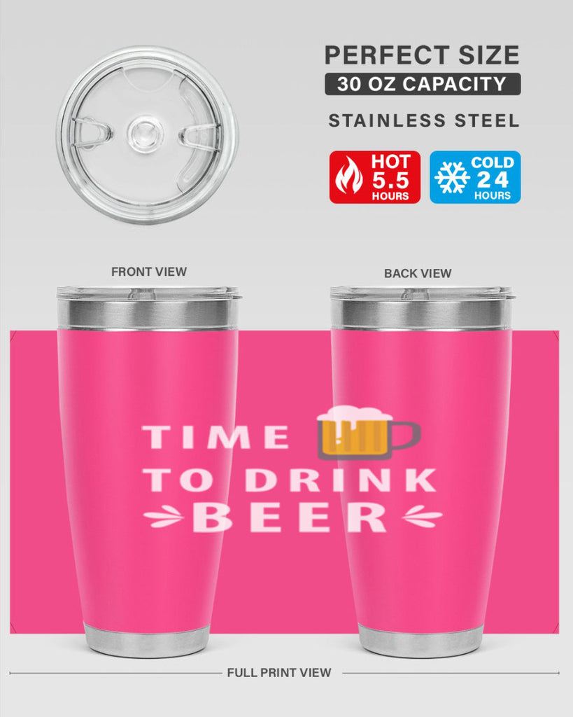 time to drink 7#- beer- Tumbler