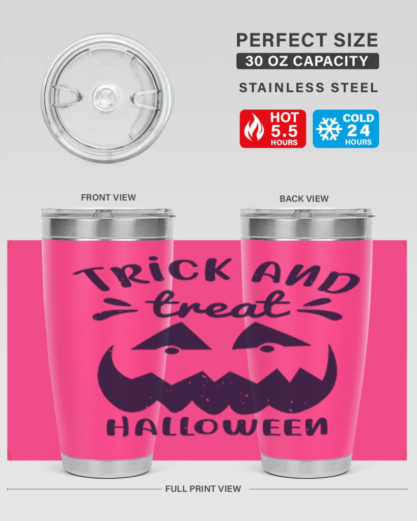 trick and treat halloween 126#- halloween- Tumbler