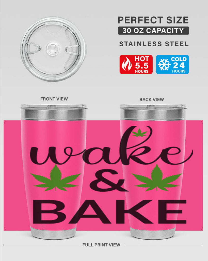 wake and bake 272#- marijuana- Tumbler