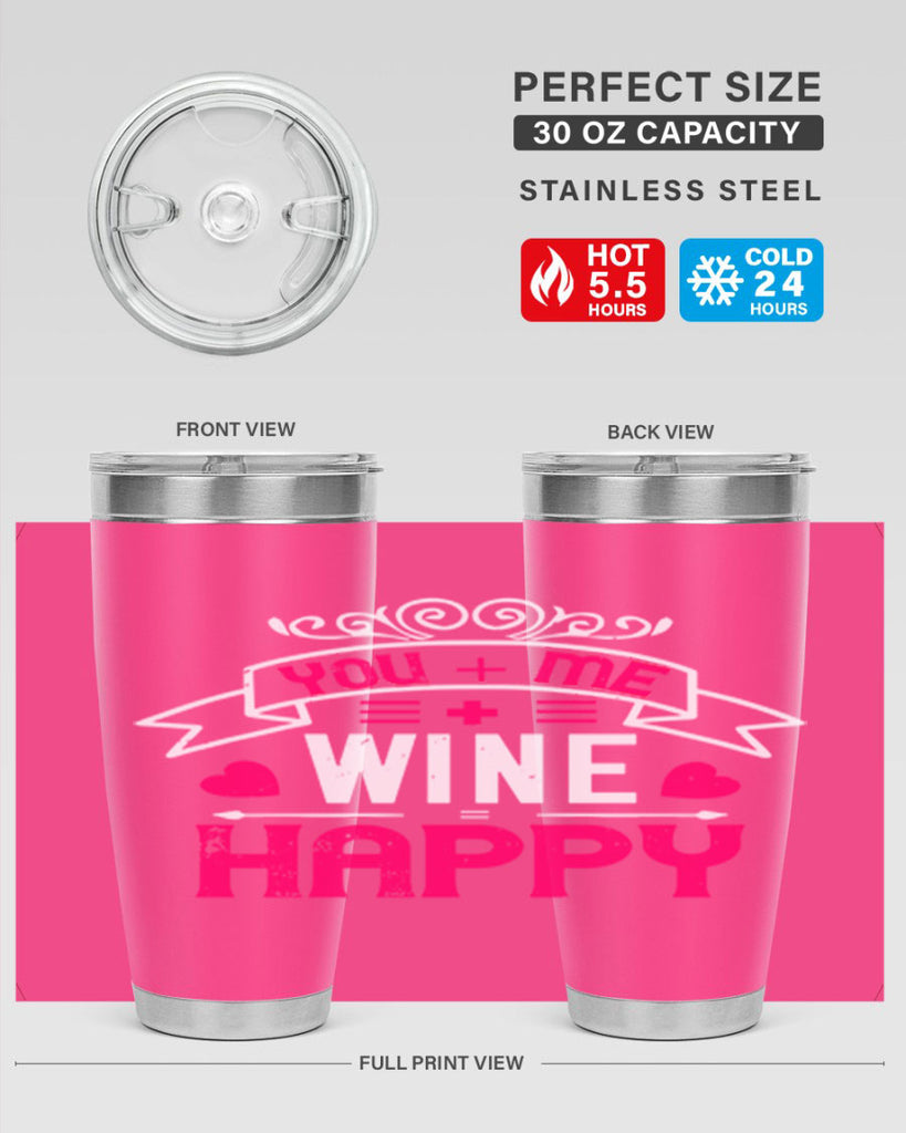 you me wine happy 1#- valentines day- Tumbler