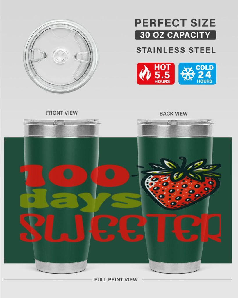 100 days sweeter Sublimation 34#- 100 days of school- Tumbler