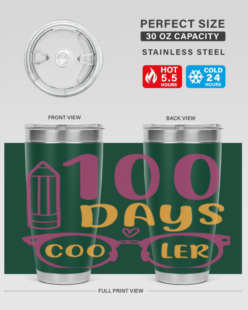 2 days cooler 42#- 100 days of school- Tumbler