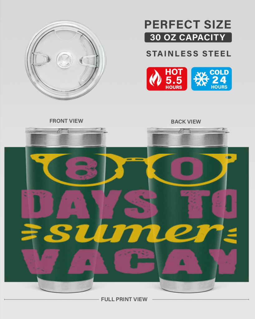 8 days to sumer vacay 1#- 100 days of school- Tumbler