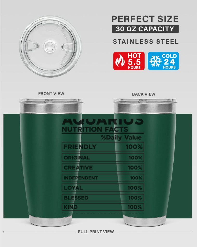 Aquarius Nutrition Facts 67#- zodiac- Tumbler