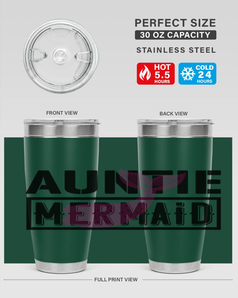 Auntie mermaid 18#- mermaid- Tumbler