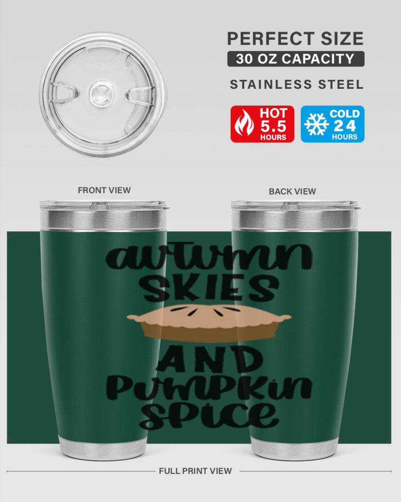 Autumn Skies And Pumpkin Spice 477#- fall- Tumbler