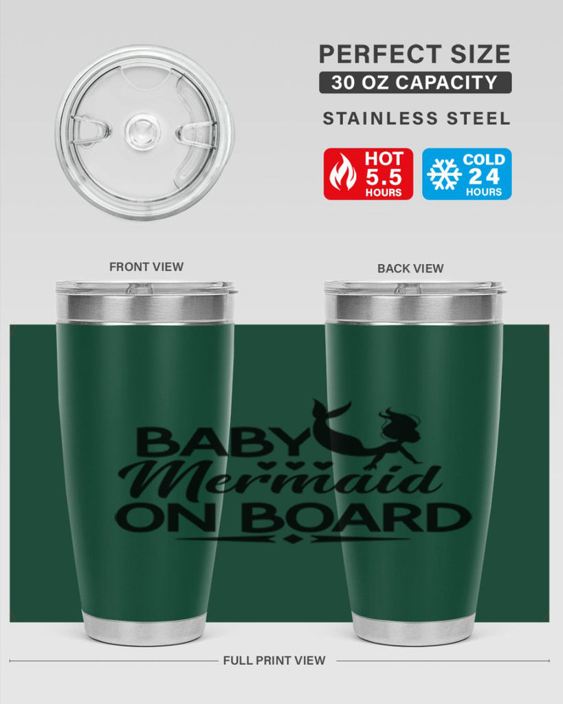 Baby Mermaid On Board 25#- mermaid- Tumbler