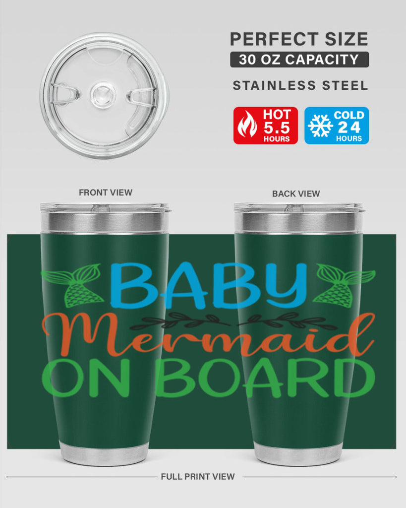 Baby Mermaid On Board 33#- mermaid- Tumbler