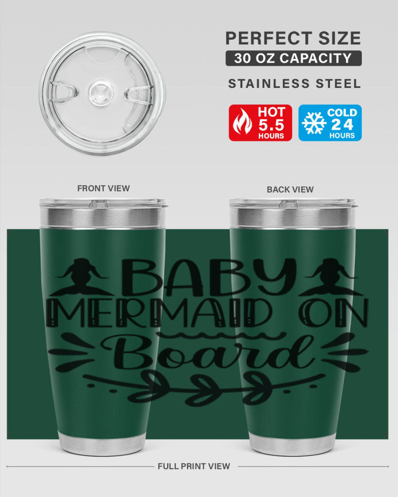 Baby mermaid on board 30#- mermaid- Tumbler