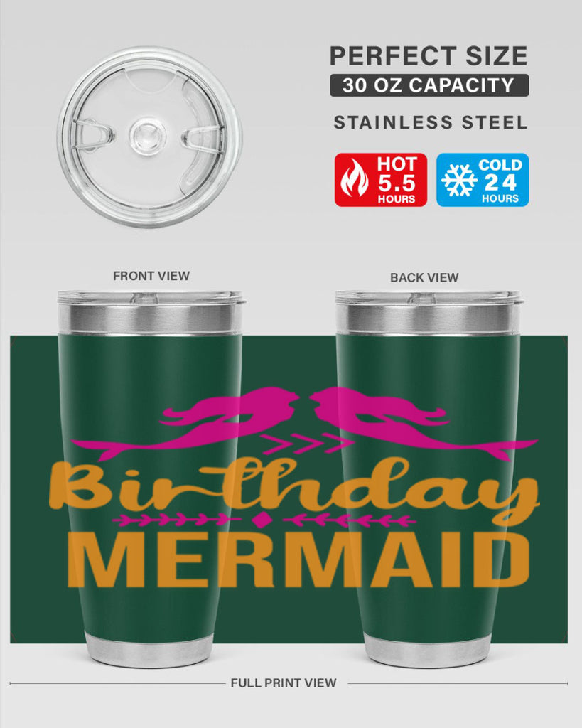Birthday Mermaid 69#- mermaid- Tumbler