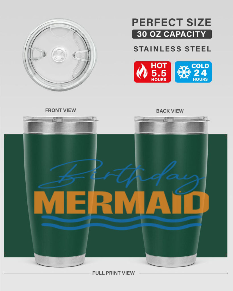 Birthday Mermaid 73#- mermaid- Tumbler