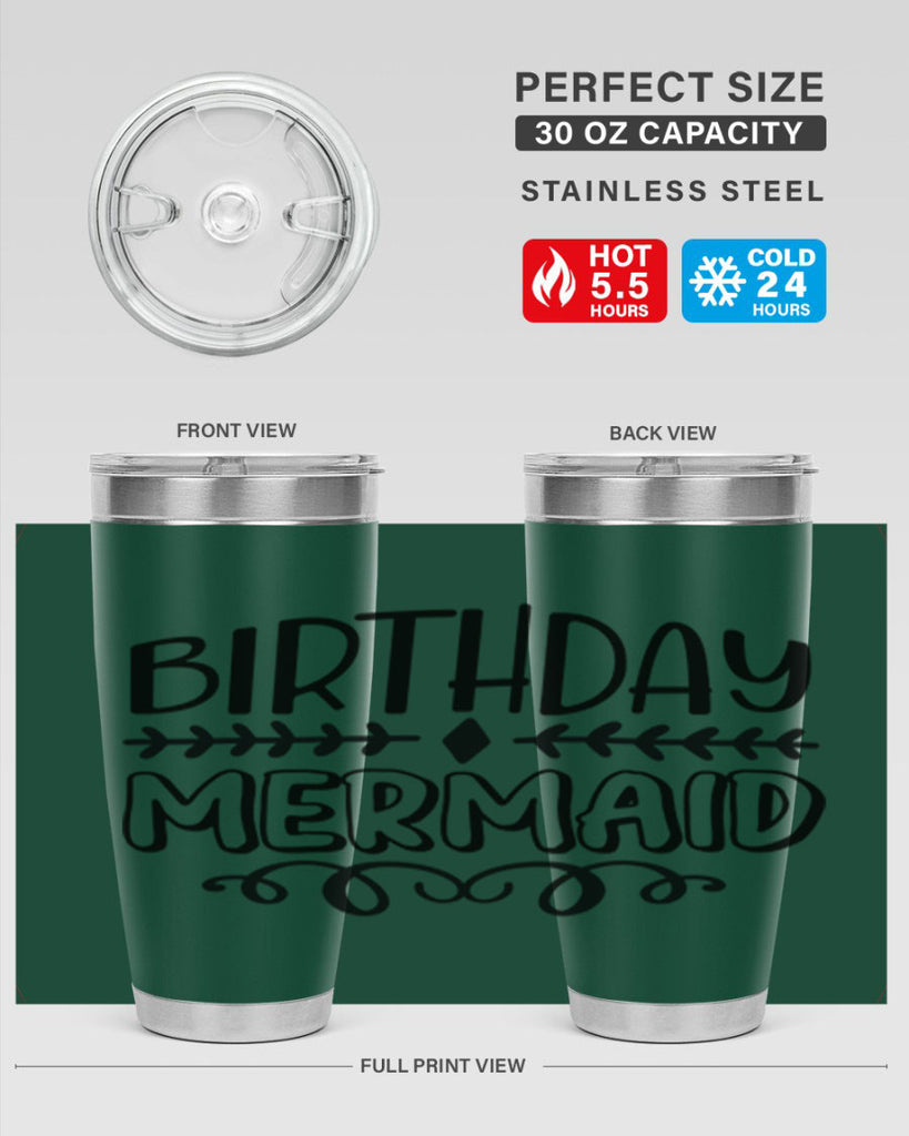 Birthday mermaid 74#- mermaid- Tumbler