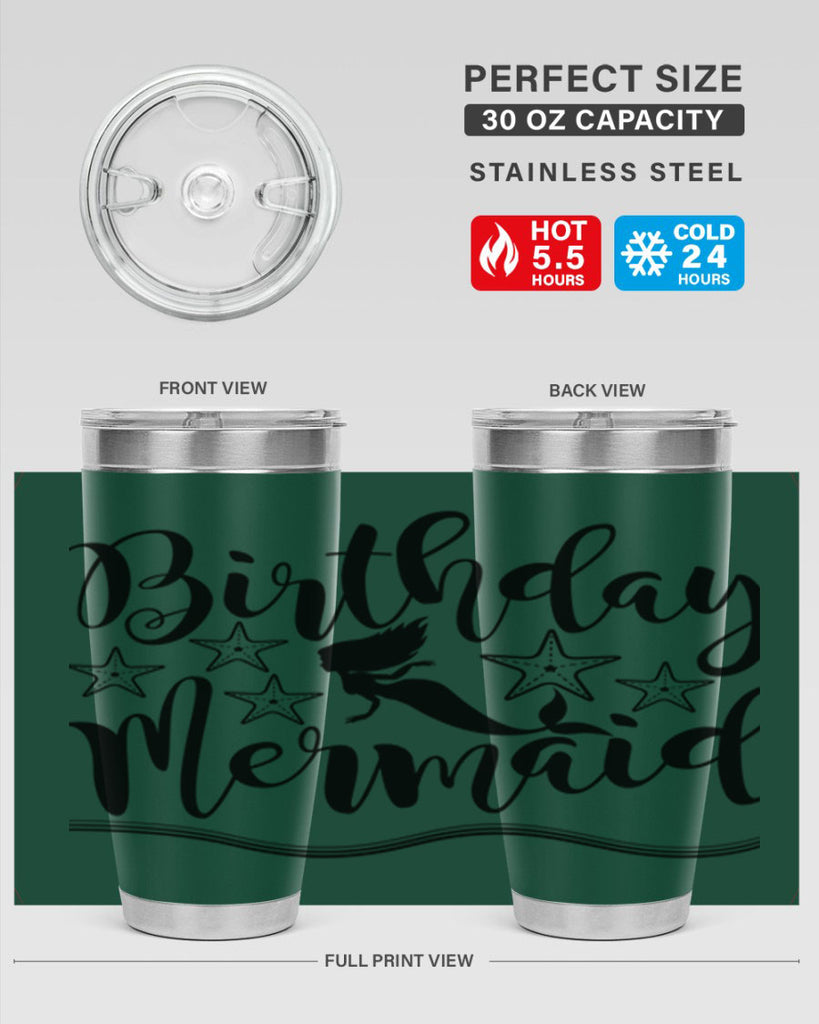Birthday mermaid 77#- mermaid- Tumbler