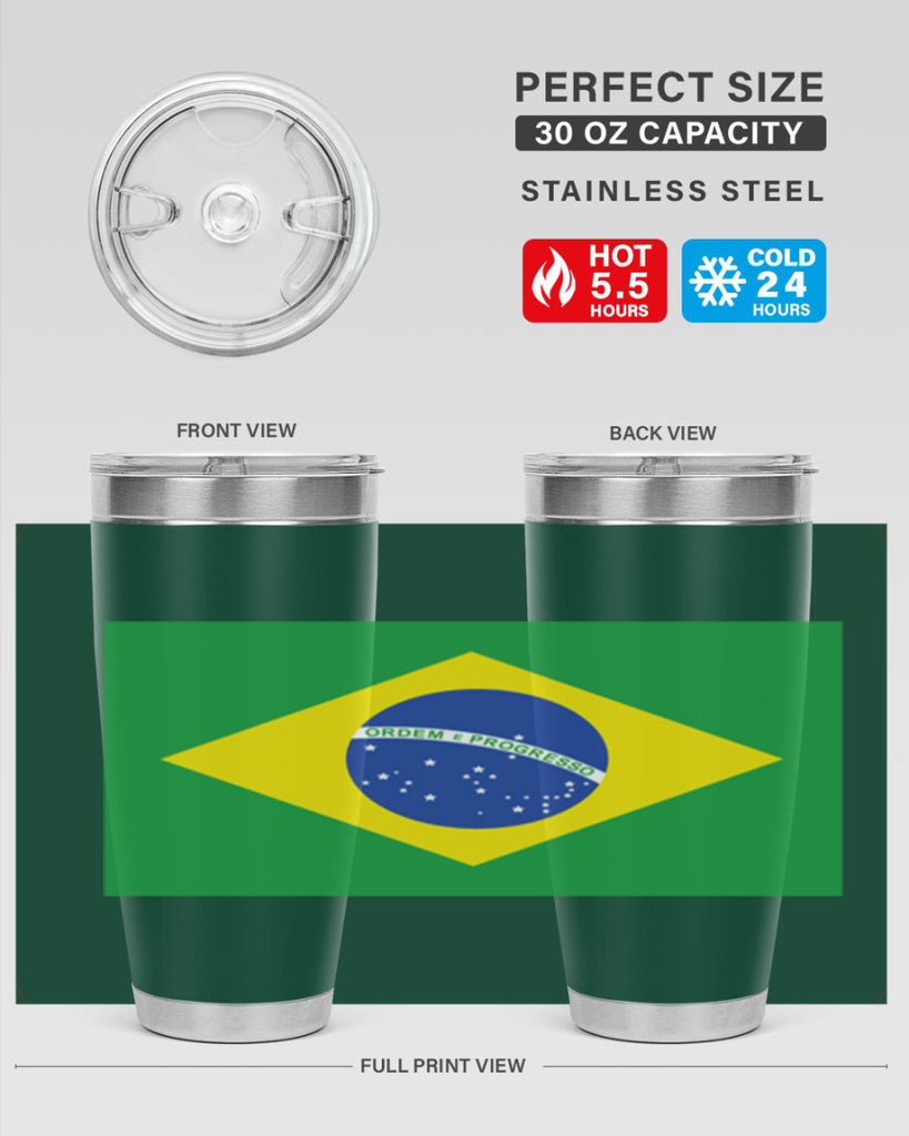 Brazil 174#- world flags- Tumbler