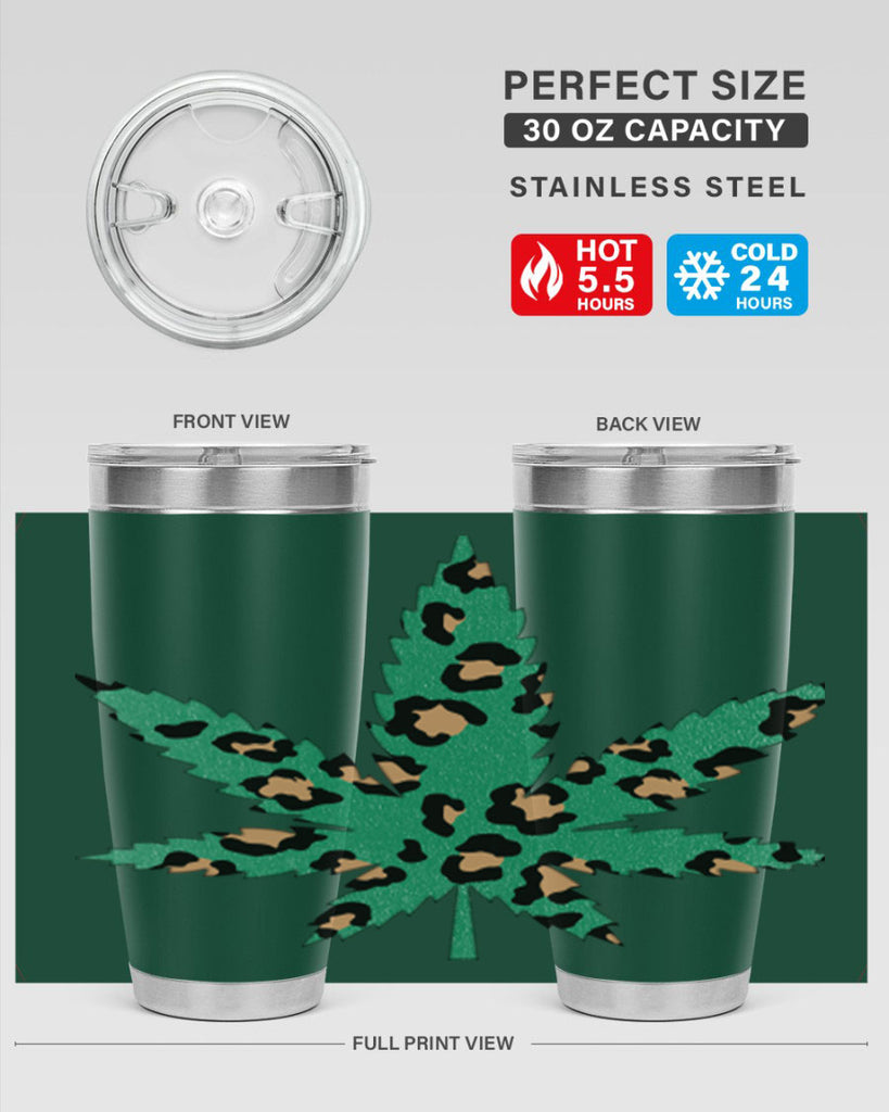 Cannabis Leopard Print 54#- marijuana- Tumbler