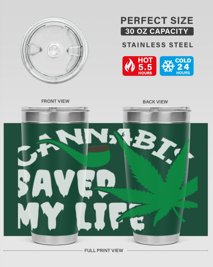 Cannabis saved my life 53#- marijuana- Tumbler