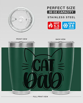 Cat Dad Style 81#- cat- Tumbler