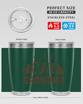 Cat Grandma Style 4#- cat- Tumbler