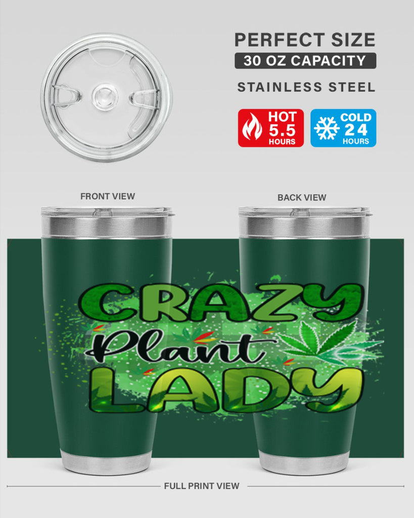 Crazy Plant Lady 64#- marijuana- Tumbler