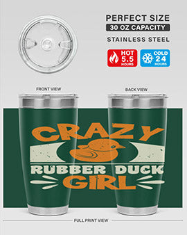 Crazy Rubber Duck Girl Style 4#- duck- Tumbler