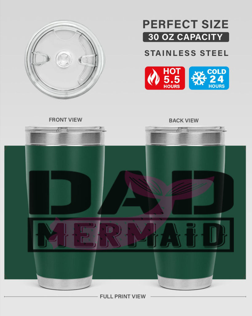 Dad mermaid 111#- mermaid- Tumbler