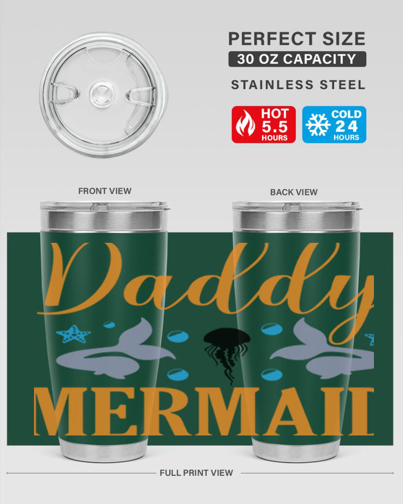 Daddy Mermaid Design 113#- mermaid- Tumbler