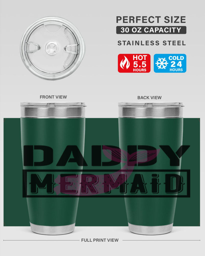 Daddy mermaid 112#- mermaid- Tumbler