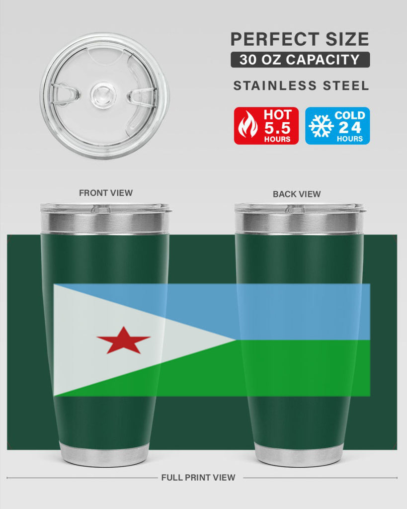 Djibouti 150#- world flags- Tumbler