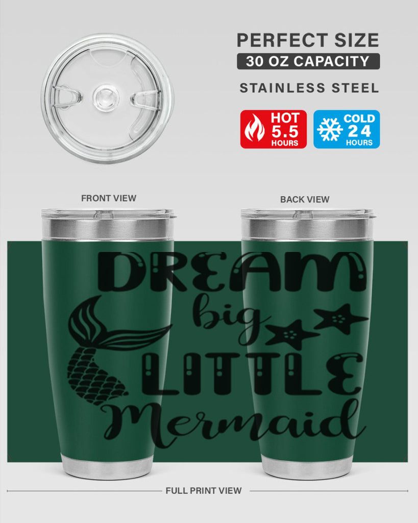 Dream big little Mermaid 131#- mermaid- Tumbler