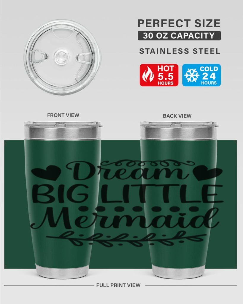 Dream big little mermaid 124#- mermaid- Tumbler