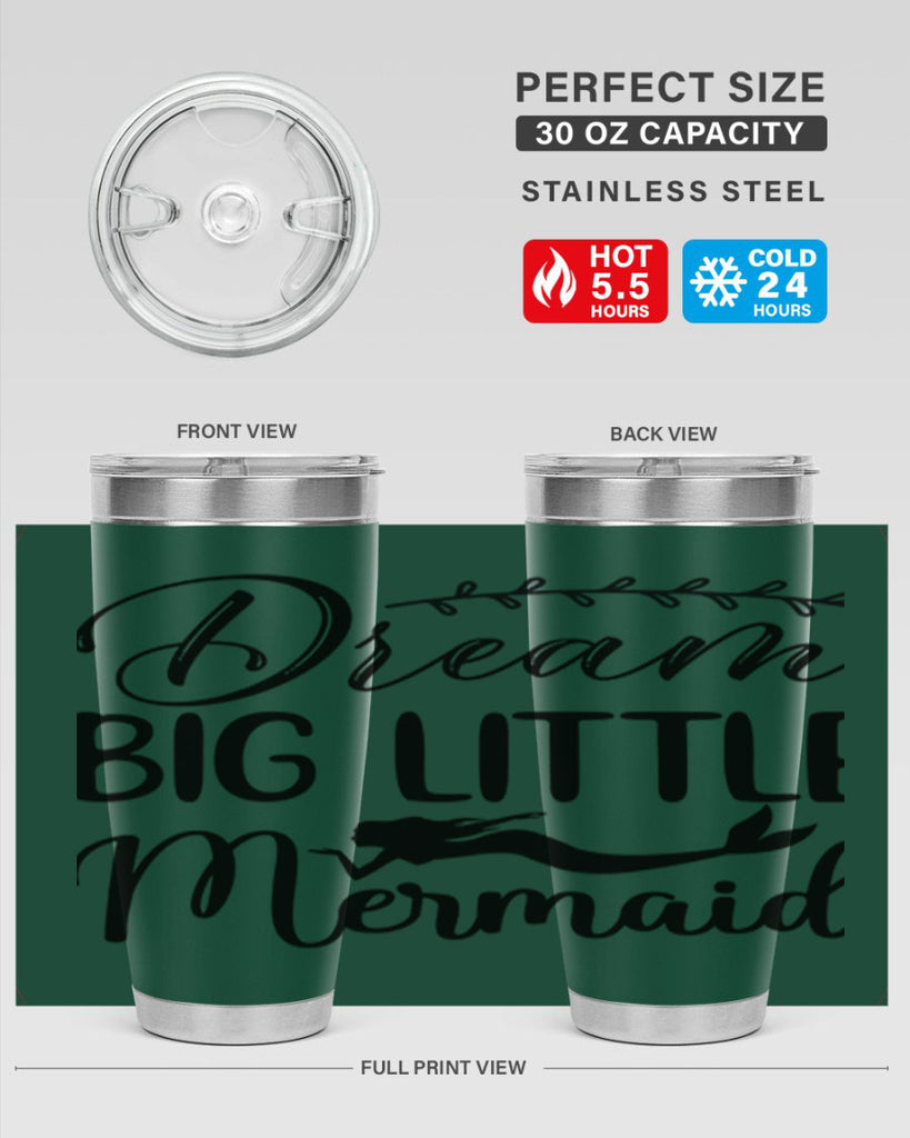 Dream big little mermaid 125#- mermaid- Tumbler