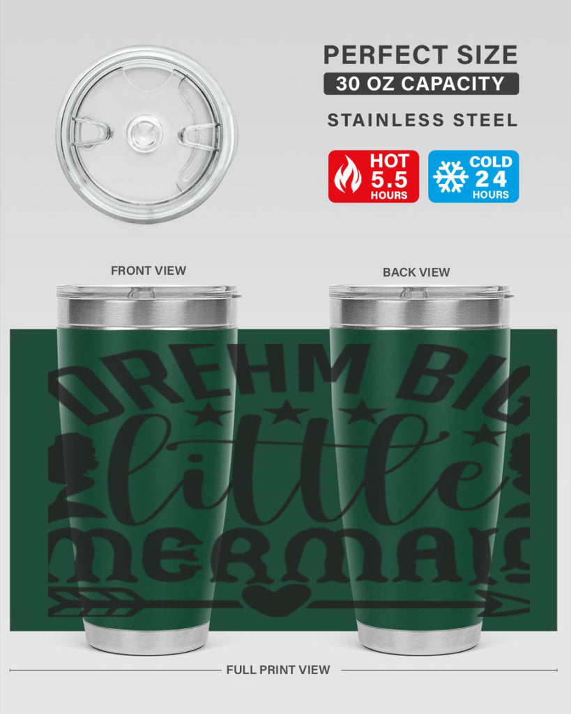 Dream big little mermaid 129#- mermaid- Tumbler