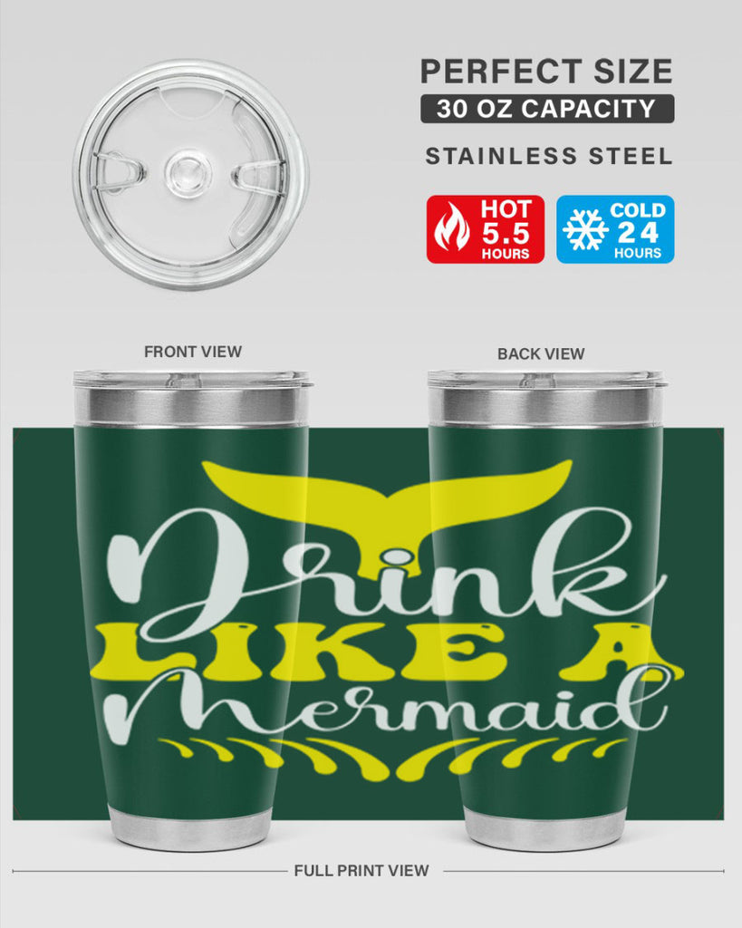 Drink Like a Mermaid 138#- mermaid- Tumbler