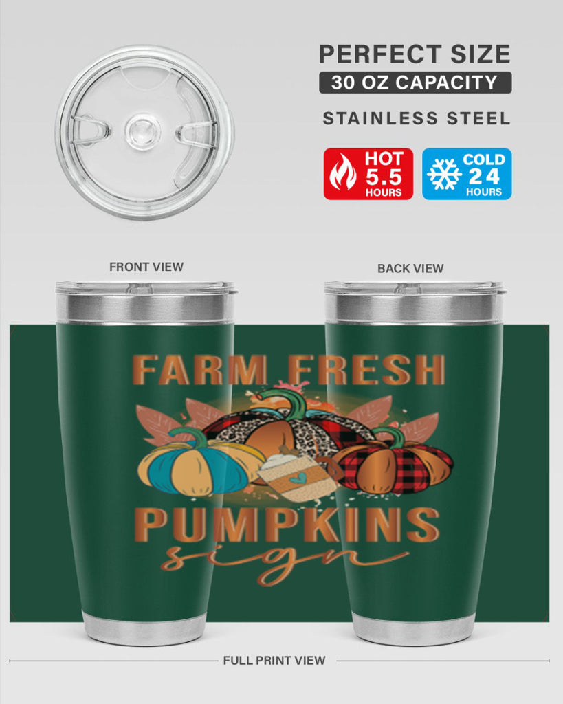 Farm Fresh Pumpkins Sign 175#- fall- Tumbler